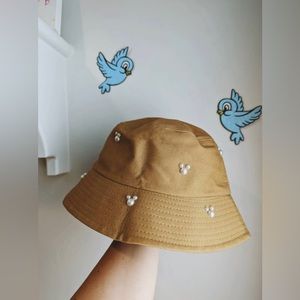 NWOT Disney Brown Mickey Mouse Bucket Hat